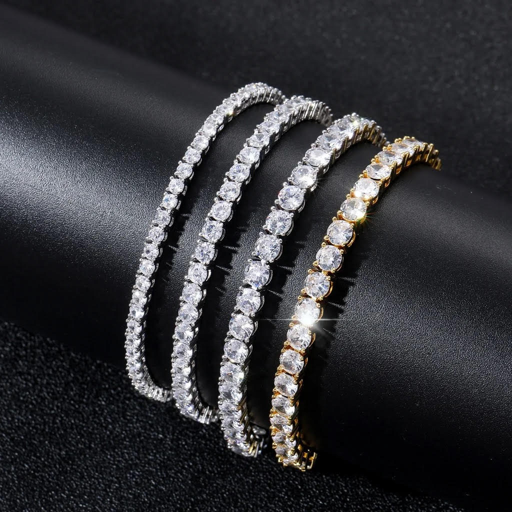 3MM TENNIS BRACELETS | Silver Gold